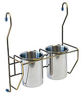 Подвійна склянка на рейлінг Lemax для столових приладів, бронза (MX-425 BA)