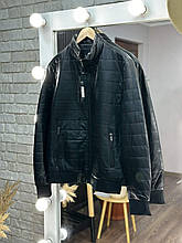 Стильна чоловіча куртка на синтепоні 100, тканина "Екошкіра"  44, 46, 48, 50, 52, 54, 56 розмір 44