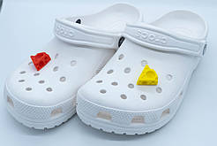 Джибітси на крокси з сиром Jibbitz Сheese / Прикраси значки на взуття, 2шт. різні кольори