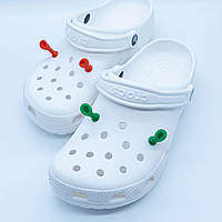 Джибітси на крокси Jibbitz Shrek's ears (2 пари) / Прикраси значки на взуття