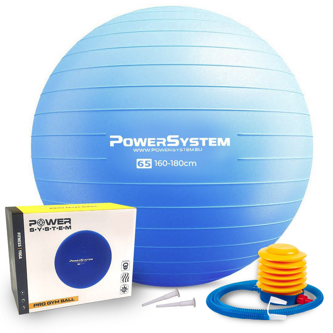 М'яч для фітнесу (фітбол) Power System PS-4012 Ø65 cm PRO Gymball Blue