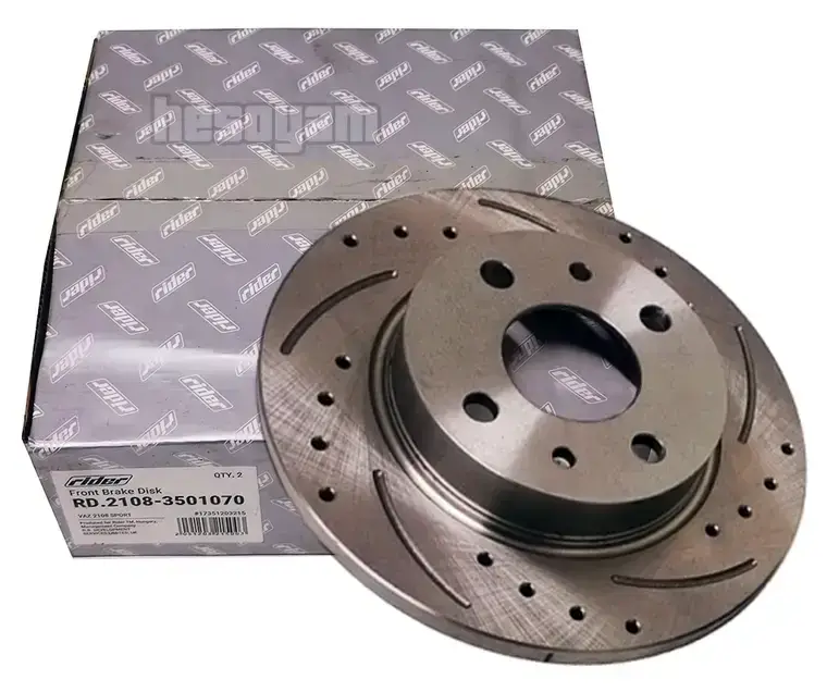 Гальмівний диск ВАЗ 2109, 2108, 211099, 2113, 2114, 2115 (2108-3501070) Rider Sport RD.2108-3501070, фото 1