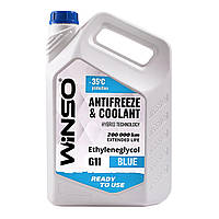 Антифриз Winso Antifreeze & Coolant Blue -35°C (голубой) G11, 4,1 кг
