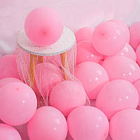 Воздушные шары, набор латексных воздушных шариков 100 шт. 25 см (макарун розовый)