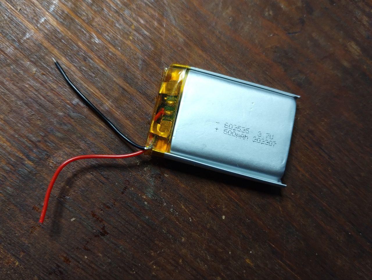 Акумулятор літієво-полімерний універсальний 602535 (Li-Pol 3.7 В 500 мА·год), (25 * 35 * 6 мм) для відеореєстратора