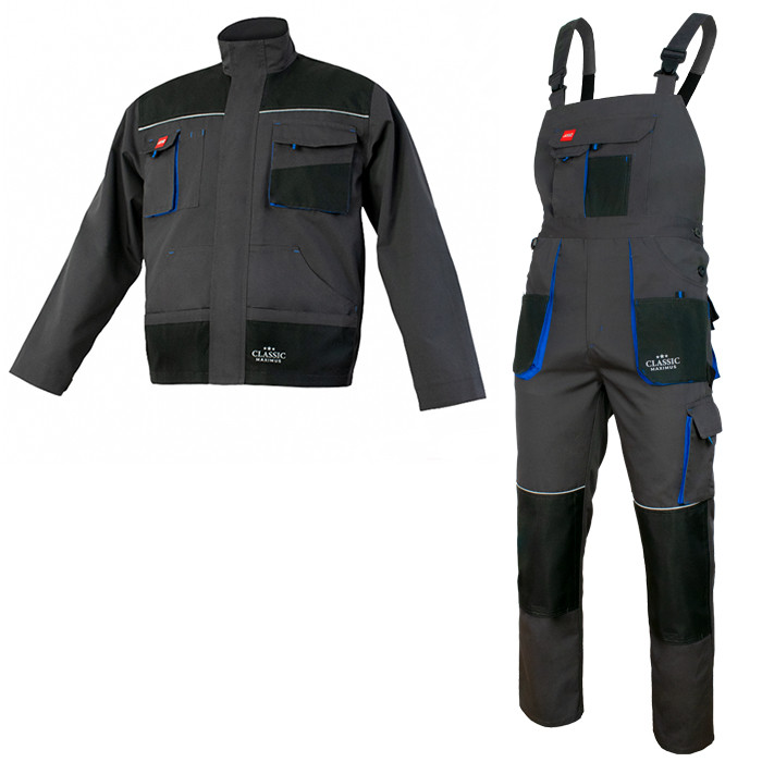 Комплект спецодягу робочий костюм куртка та напівкомбінезон чоловіча роба для працівників польша maximus