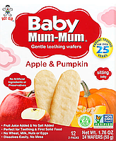 Вафли для мягкого прорезывания зубов Baby Mum-Mum яблоко-тыква, 24 шт