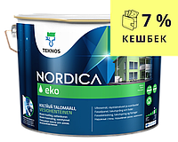 Акрилатна фарба TEKNOS NORDICA ECO для деревини транспарентна (база3) 9л