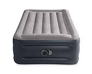 Надувний матрац одномісний велюр із вбудованим електронасосом (99х191х42 см) Intex 64132, фото 3