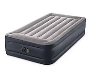 Надувний матрац одномісний велюр із вбудованим електронасосом (99х191х42 см) Intex 64132, фото 4