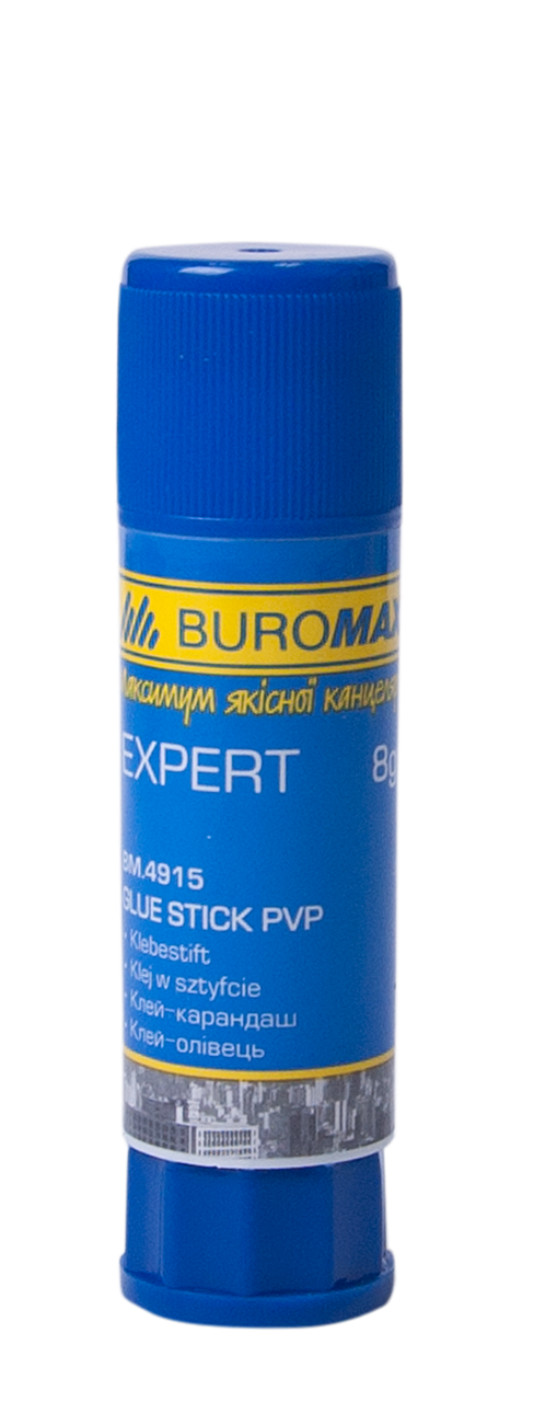 Клей-олівець 8 г, PVP, BUROMAX EXPERT BM.4915