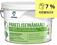 Акрилатна фарба TEKNOS PANELLISEINA MAALI для деревини і радіаторів опалення біла (база 1) 9л