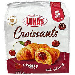 Круасани з вишнею Лукас Lukas cherry 4*45g 10шт/ящ (Код: 00-00016024)