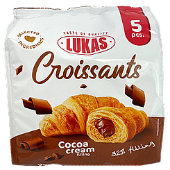 Круасани з какао-кремом Лукас Lukas cocoa cream 5*45g 10шт/ящ (Код: 00-00016025)