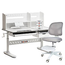 Комплект Парта-трансформер з надбудовою Fundesk Fiore II Grey + комп'ютерне крісло для школяра Cubby Marte Grey, фото 2