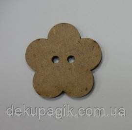 Ґудзик Квітка 5см фанера, фото 1