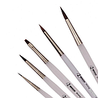 Пензлик Kolinsky Zirconium №0 OMEGATech ворс сибірського соболя/циркон (№40400-ZR), фото 2