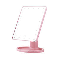 Настільне дзеркало з підсвічуванням HLV Large 16 LED Mirror 5308 Pink ТР
