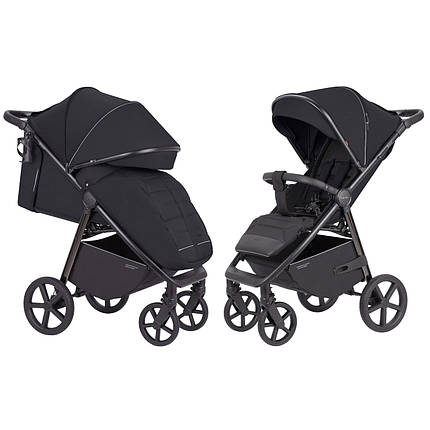 Коляска прогулянкова дитяча CARRELLO Bravo CRL-5515 Jet Black 2024 NF Чорна, фото 2