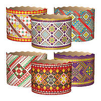 Форма паперова для випічки пасок Вишиванка 110х85 мм (50 шт) - 300 г