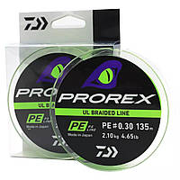 Шнур Daiwa Prorex UL Braid PE 135m Green #0.3/0,09mm 2,1kg