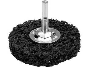 Щітка зачисна дискова YATO : Ø=75 мм, зі шпинделем Ø=6 мм з нетканого волокна, до дрилі