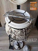 Тандир VT "Алім" 110 літрів (механізм кришки, совок, кочерга, кільце хрестовина), фото 4