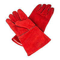 Перчатки замшевые (краги) с подвеской Werk WE2128H (красные)