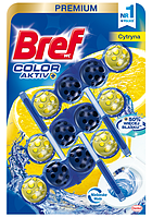 Туалетные блоки Bref Color Aktiv+ "Lemon. Blue water" (3шт.)