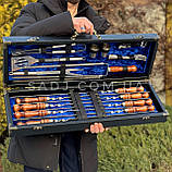 Набір шампурів в шкіряному кейсі Blue Box M, фото 2