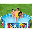 Басейн каркасний дитячий Bestway 5618Т розмір 183x51см, об'єм 930л (навіс, душ), фото 8