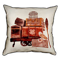 Подушка з мішковини Багаж чарівника 45x45 см (45PHB_22S006)