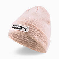 Шапка спортивная Puma Classics Cuff Beanie 023434 07 (розовый, акрил, двослойная, теплая, зимняя, бренд пума)