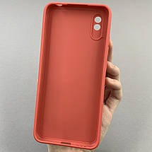 Чохол для Xiaomi Redmi 9A кольоровий щільний чохол із захистом камери на телефон сяомі редмі 9а червоний pfc, фото 3