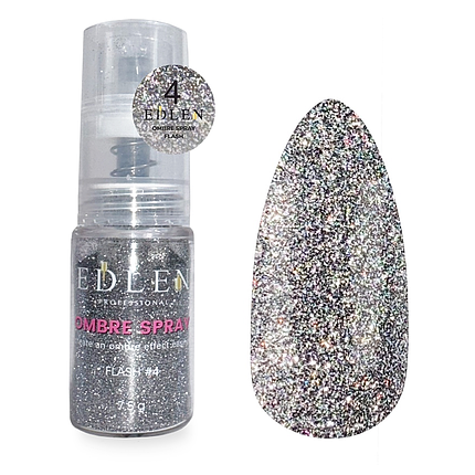 Омбре спрей EDLEN Professional Ombre Spray Flash №4, 7.5 г блискітки графітові, фото 1
