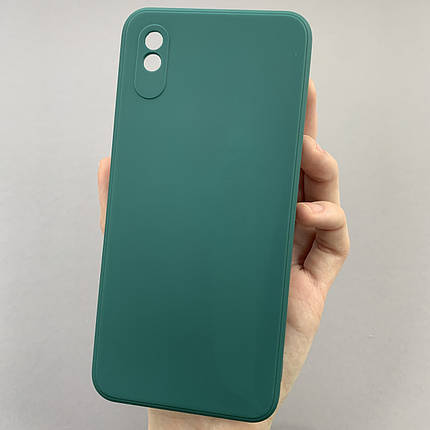 Чохол для Xiaomi Redmi 9A кольоровий щільний чохол із захистом камери на телефон сяомі редмі 9а темно-зелений pfc, фото 1