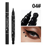 Двостороння підводка-штамп для очей Dragon Ranee Чорна, фото 2