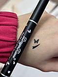 Двостороння підводка-штамп для очей Dragon Ranee Чорна, фото 5