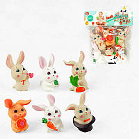 Набор игрушек для купания с пищалками "Кролики" SCA 99-2D, 6 шт