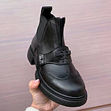 Черевики жіночі шкіряні чорні /23470/ 41р, фото 2