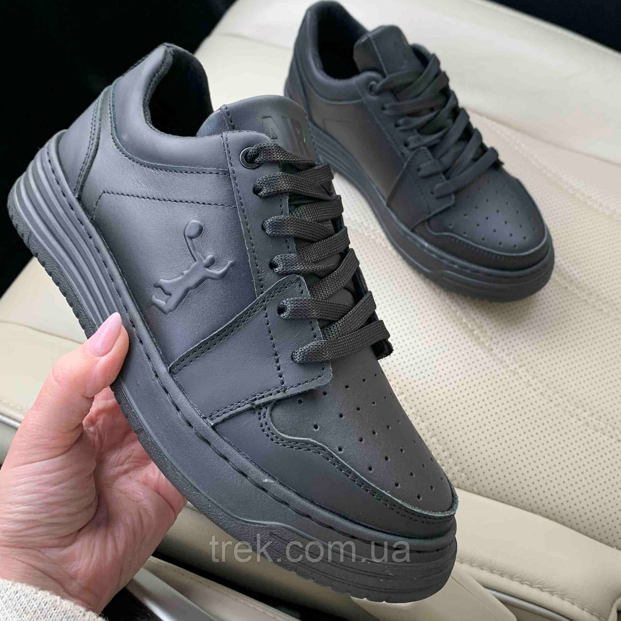 Кросівки шкіряні чорні /23468/ 36р, фото 1
