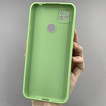 Чохол для Xiaomi Redmi 9C кольоровий щільний чохол із захистом камери на телефон сяомі редмі 9с фісташковий pfc, фото 3