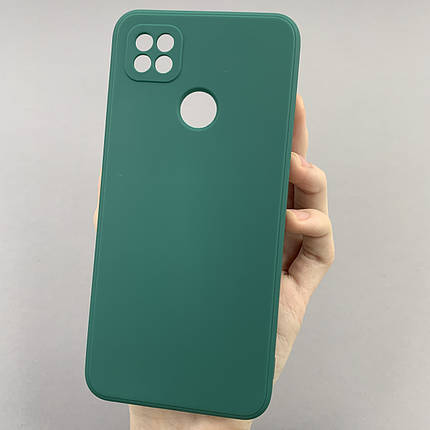 Чохол для Xiaomi Redmi 9C кольоровий щільний чохол із захистом камери на телефон сяомі редмі 9с темно-зелений pfc, фото 1