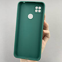 Чохол для Xiaomi Redmi 9C кольоровий щільний чохол із захистом камери на телефон сяомі редмі 9с темно-зелений pfc, фото 3