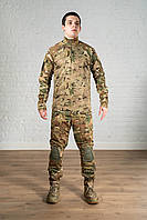 Армейский костюм камуфляж всу с наколенниками рип стоп мультикам форма штурмовая летняя военная multicam зсу