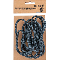 Шнурки для обуви светоотражающие Kite K23-128-5, черные
