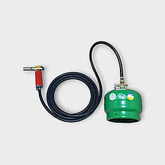 Газовий пальник X-Treme у комплекті зі шлангом 4 метри та балоном на 5 літрів, газовий комплект для обпалювання