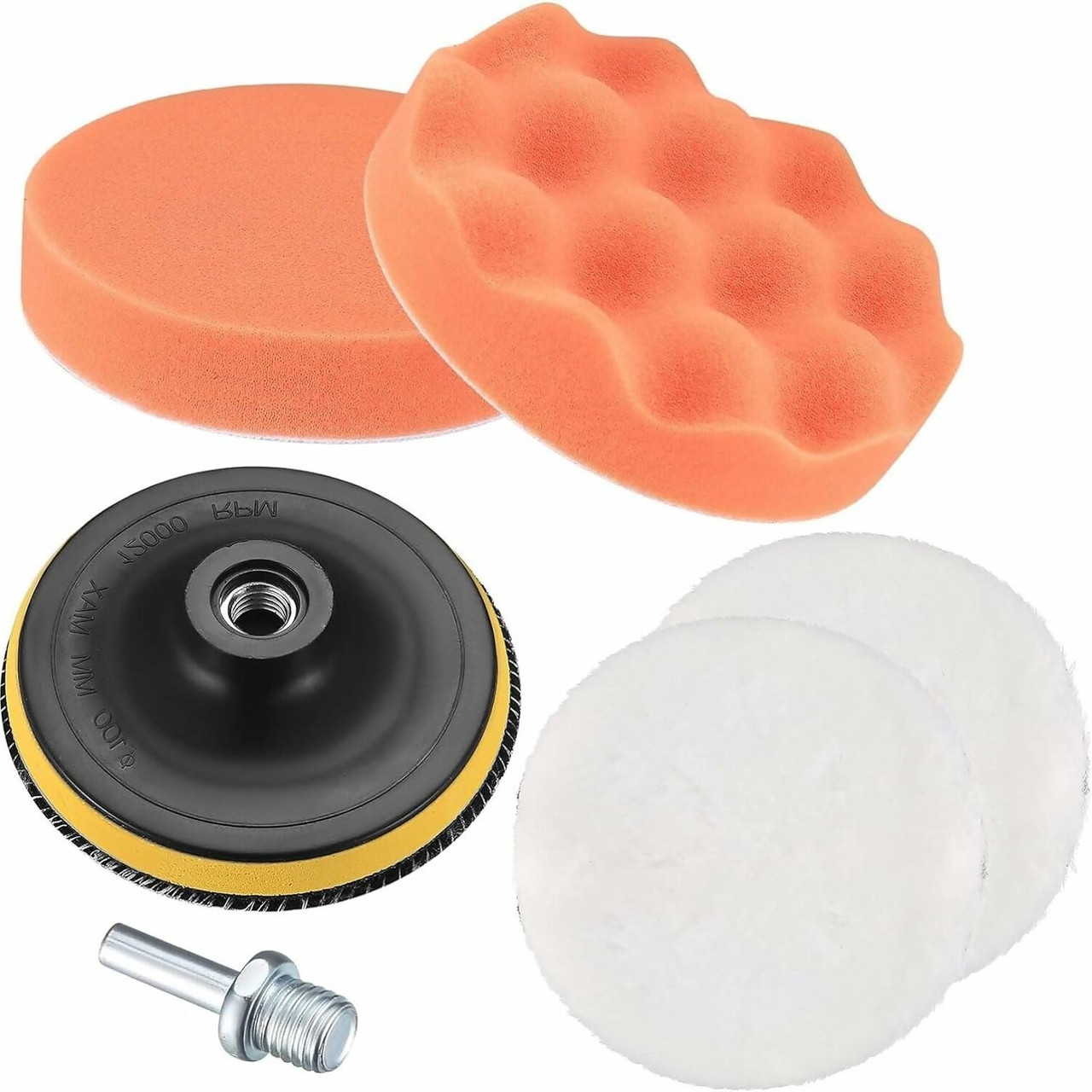 Круги для полірування автомобіля поролонові насадки для полірування на шуруповерт (4 шт) з платформою 100 мм - фото 1 - id-p1429525556
