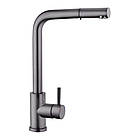 Набір Мийка Luminex 6545 чорна + змішувач із висувним виливом Kroner — PVD03917+ ополіскувач для склянок, фото 8