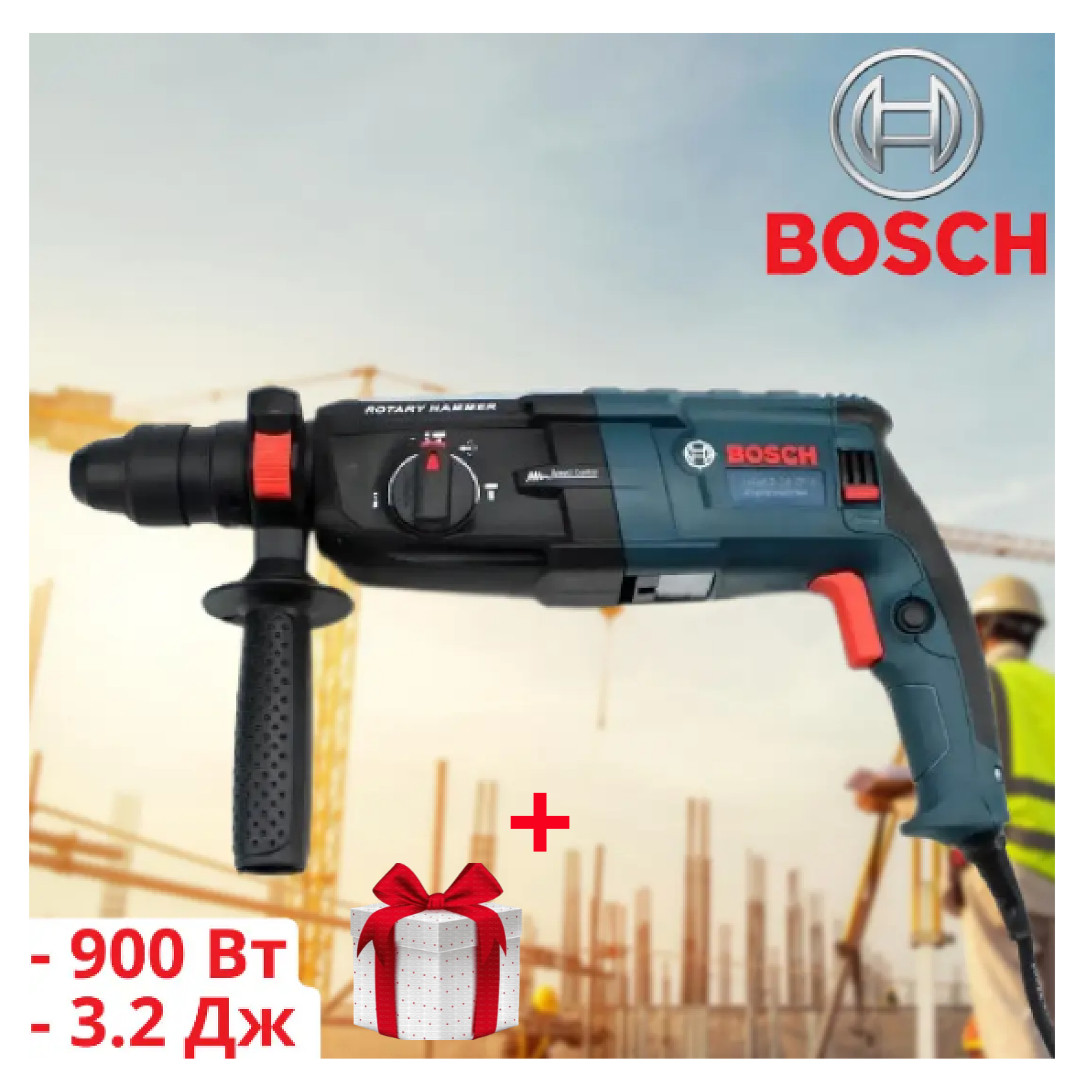 Перфоратор з ударом BOSCH GBH 2-28 DFV (900 Вт, 3.2 Дж) перфоратор Бош Електроперфоратор ударний